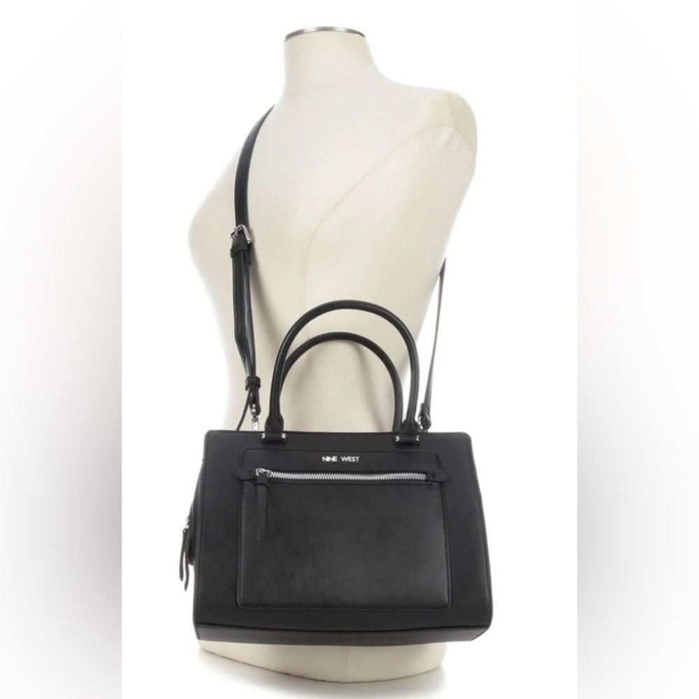 Nine West Nadette Satchel/Crossbody Bag with Silver Accents